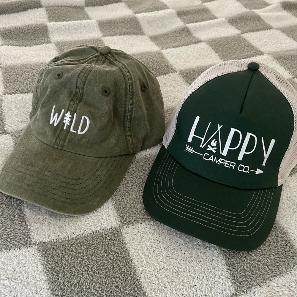 Two Camping Trucker Hats